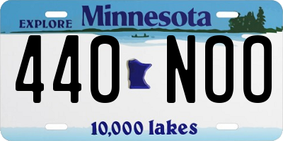 MN license plate 440NOO