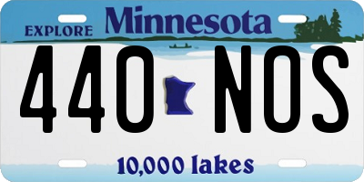 MN license plate 440NOS