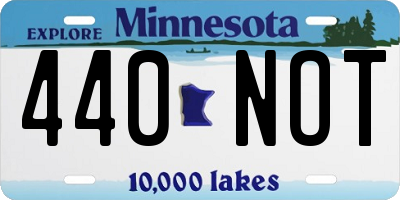 MN license plate 440NOT