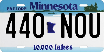 MN license plate 440NOU