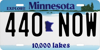 MN license plate 440NOW