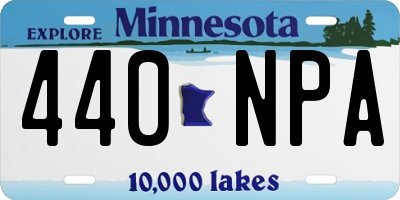 MN license plate 440NPA