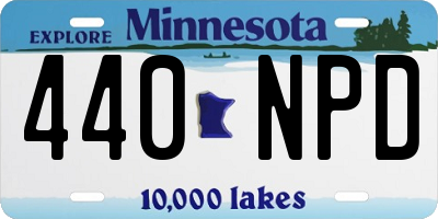 MN license plate 440NPD