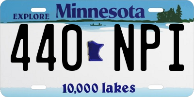 MN license plate 440NPI
