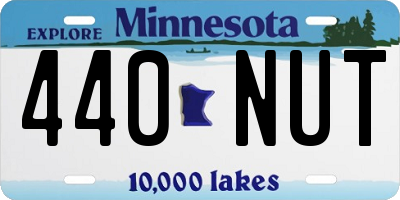 MN license plate 440NUT