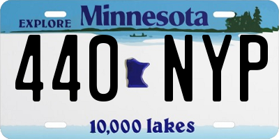 MN license plate 440NYP