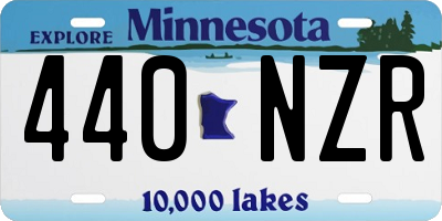 MN license plate 440NZR