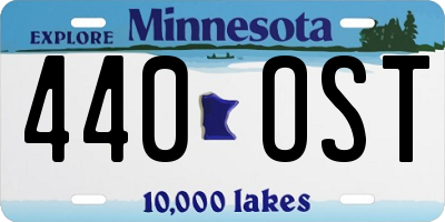 MN license plate 440OST