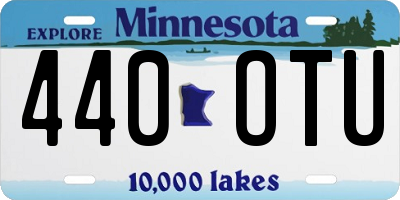 MN license plate 440OTU