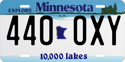 MN license plate 440OXY