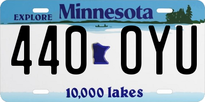 MN license plate 440OYU