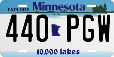 MN license plate 440PGW
