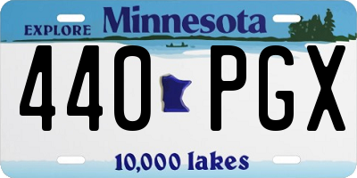 MN license plate 440PGX