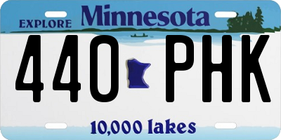 MN license plate 440PHK