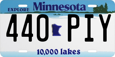 MN license plate 440PIY