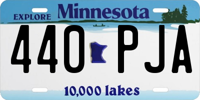 MN license plate 440PJA