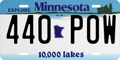 MN license plate 440POW