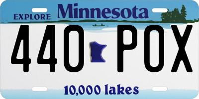 MN license plate 440POX