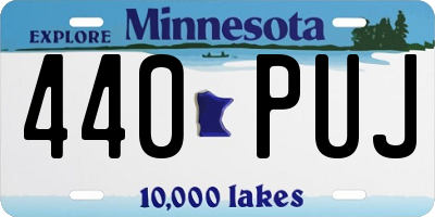 MN license plate 440PUJ