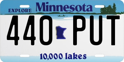 MN license plate 440PUT