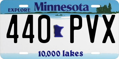 MN license plate 440PVX