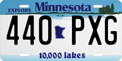 MN license plate 440PXG