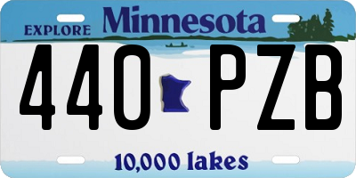 MN license plate 440PZB
