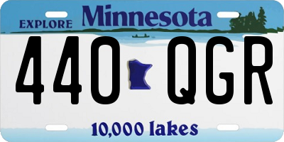 MN license plate 440QGR