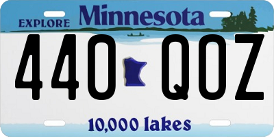 MN license plate 440QOZ