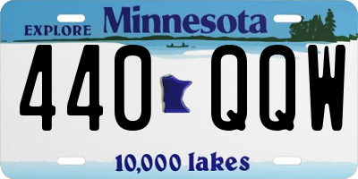 MN license plate 440QQW