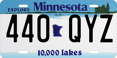 MN license plate 440QYZ