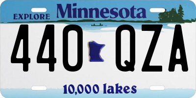 MN license plate 440QZA