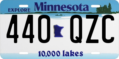 MN license plate 440QZC