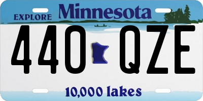 MN license plate 440QZE