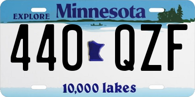 MN license plate 440QZF