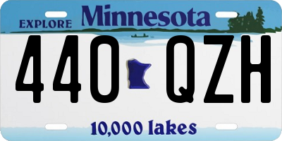 MN license plate 440QZH