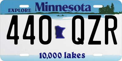 MN license plate 440QZR