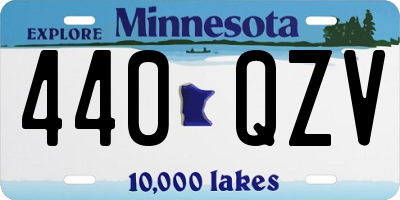 MN license plate 440QZV