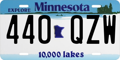 MN license plate 440QZW