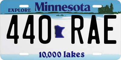 MN license plate 440RAE