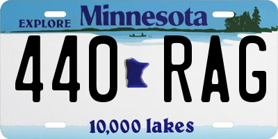 MN license plate 440RAG