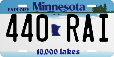 MN license plate 440RAI