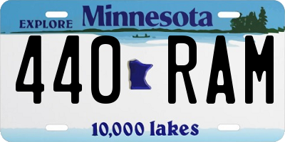 MN license plate 440RAM