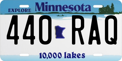 MN license plate 440RAQ