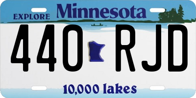 MN license plate 440RJD