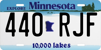 MN license plate 440RJF