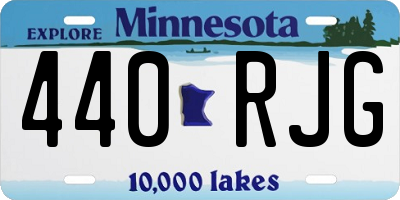 MN license plate 440RJG