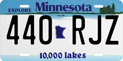 MN license plate 440RJZ