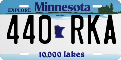 MN license plate 440RKA