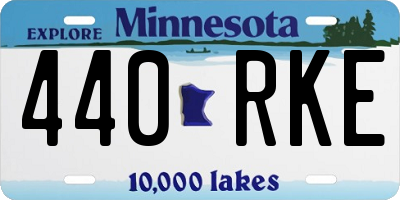 MN license plate 440RKE